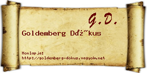 Goldemberg Dókus névjegykártya
